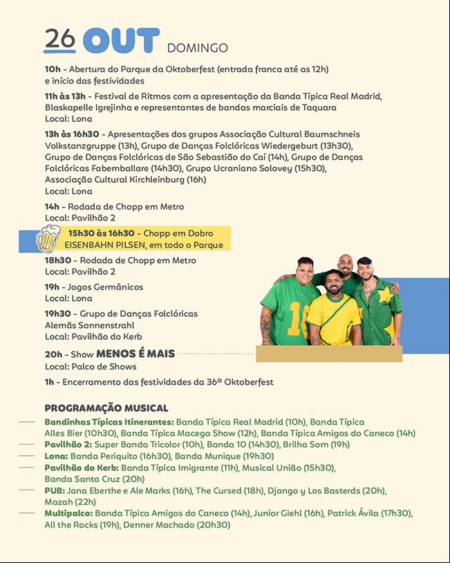 Programação 35ª Oktoberfest