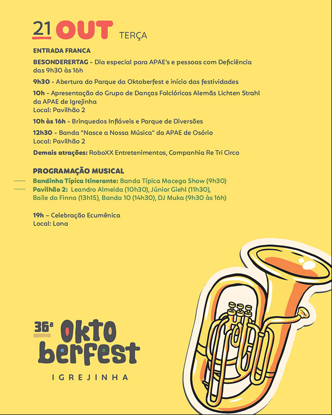 Programação 35ª Oktoberfest