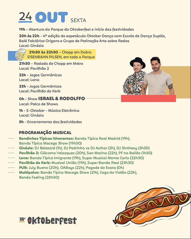 Programação 35ª Oktoberfest